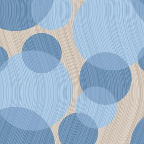 Papel de parede adesivo geométrico azul e cinza