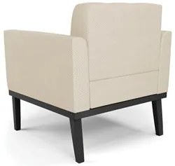 Poltrona Base Madeira Preto Kit 2 Ana Veludo Luxo Off White - Ibiza