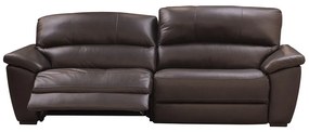 Sofá de Couro 2 lugares Elétrico 220 cm Zion M06 Cor Marrom 492 - ADJ DECOR