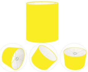 Cúpula em tecido cilíndrica abajur luminária cp-2009 13x15cm amarelo