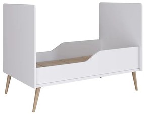 Berço Infantil Mini Cama Retrô Com Pés Palito - Branco