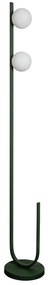 Luminaria De Chão Dama Ø24,5X160Cm 2Xg9 / Globo Ø12Cm / Coluna | Usina... (BT - Branco Texturizado, Clear)