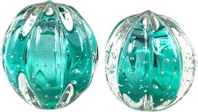 Kit Esferas Murano Senna P + M - Verde Esmeralda  Verde Esmeralda