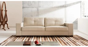 Sofá Couro Legitimo 5 Lugares - Domini Couro Natural Avelã