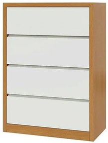 Cômoda Lyra 4 Gavetas Freijó com Off White 90cm - 77062 Sun House