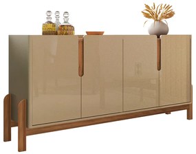 Aparador Buffet 4 Portas Belle 170 cm Champagne e Cedro - D'Rossi