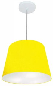 Lustre Pendente Cone Vivare Md-4155 Cúpula em Tecido 30/40x30cm - Bivolt