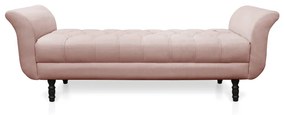 Recamier Olinda Veludo 160 cm Pés Torneados Castanhos - D'Rossi - Rose