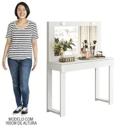 Penteadeira Camarim Escrivaninha Realeza M20 Branco - Mpozenato