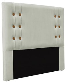 Cabeceira Decorativa Casal 1,40M Kors Veludo Prata G63 - Gran Belo