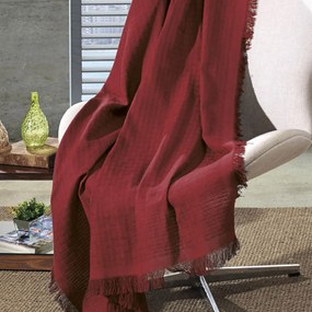Manta de Algodão Unicolor Liso Vermelho 120 x 150 cm - D'Rossi