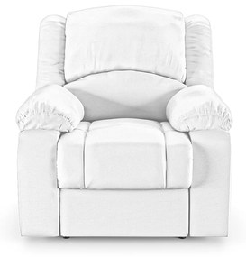 Poltrona do Papai Reclinável Sala de Cinema Madrid Power Elétrica PU Branco  G23