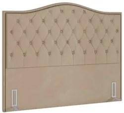 Cabeceira Cama Box Casal Queen 160cm Siena Z37 Veludo Bege - Mpozenato