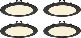 Kit 4 Plafons Led Embutir Redondo 12w Luz Amarela Yamamura