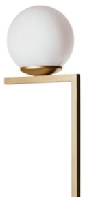 Coluna Angular Tubo Quadrado Ø26X153Cm 1Xe27 G45 / Globo Ø20Cm | Usina... (PT / CP-M - Preto Texturizado / Champagne Metálico, FOSCO)