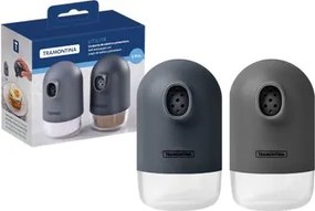 Conjunto de Saleiro e Pimenteiro Tramontina em Polipropileno Cinza