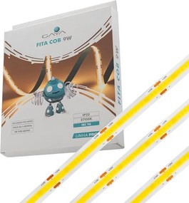 Fita De Led Cob 9w Por Metro 24v Irc90 5 Metros