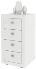 Gaveteiro Escritório 38,5cm 4 Gavetas Branco  - Tecno Mobili