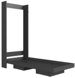 Cama Solteiro Infantil Articulação Vertical Hapi Grafite A05 - Mpozena