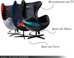 Conjunto 3 Poltronas Decorativas Egg Chair Hamilton Nº 44/MP4 SN 88/RB Nº 33 G53 - Gran Belo