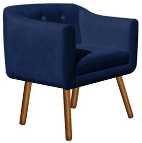 KIT 01 NAMORADEIRA E 02 POLTRONAS JULIA  - Azul Marinho