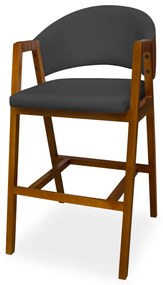 Kit 4 Banquetas Suellen Compose Couríssimo Whisky / Preto