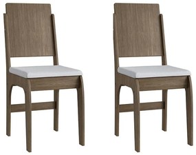 Conjunto 2 Cadeiras Em Mdf Tecido Corino 916 002 - Ameixa Negra