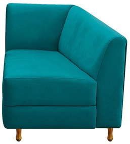 Recamier Valéria 140cm Lado Direito Suede Azul Turquesa - ADJ Decor