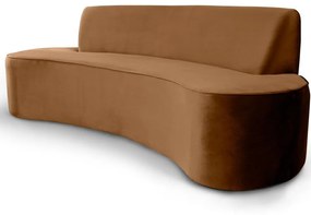 Sofá 3 Lugares Sala de Estar 230 cm Bélgica Veludo Telha G15 - Gran Belo