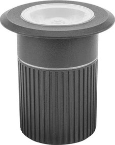Embutido Solo Led Alumínio Preto 10w 3000k Ip67 Focco