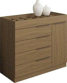 Cômoda Quarto Porta Jóias com Tampo Vidro 111cm Stefanie A09 - D'Rossi - Atacama