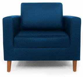 Poltrona Decorativa Gabriela Suede Azul Marinho