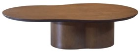 Mesa de Centro Serena II Design Orgânico Tampo e Base com Acabamento Tingido