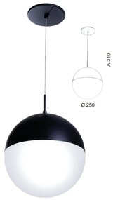 Pendente Globo Ø25X31Cm Metal E Globo Ø25Cm 01Xe27 |Old Artisan Pd-551... (ROSÊ FOSCO / COBRE BRILHO, AMBAR)