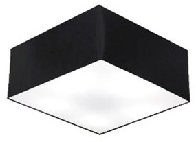 Plafon Quadrado Md-3000 Cúpula em Tecido 12/25x25cm Preto - Bivolt