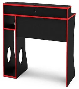 Mesa Gamer Computador Escrivaninha Preto Vermelho Fremont