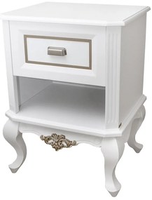 Mesa de Cabeceira Lavanda - Branco com Fendi Lumiére Provençal Kleiner