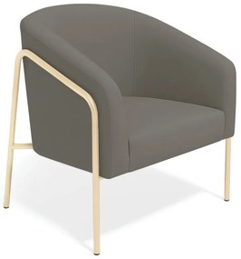 Poltrona Sala Industrial Alta Champanhe Stella Suede D03 - D'Rossi - Grafite