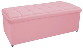 Calçadeira Copenhague 160 cm Queen Size Suede Rosa Bebê - ADJ Decor