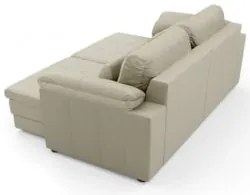 Sofá Retrátil 2 Lugares Para Sala 215cm Dijon Couro Creme S07 - Mpozen