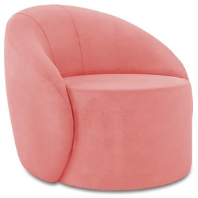 Poltrona Sala Orgânica Giratória Lua Suede D03 - D'Rossi - Rose