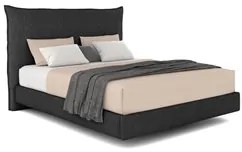 Cama Queen Flutuante Com Cabeceira 160cm Lyra S05 Linho Preto - Mpozen