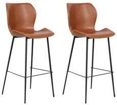 Kit 2 Banquetas Alta com Encosto para Bancada Cozinha Penha R02 Sintét