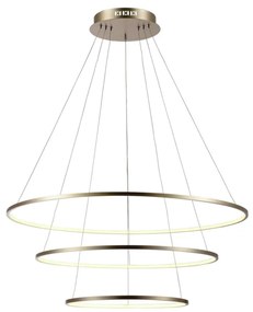 Pendente Birdie Aros Ø80X2Cm / Ø60X2Cm / Ø40X2Cm Led 39W 3000K Bivolt... (Dourado)