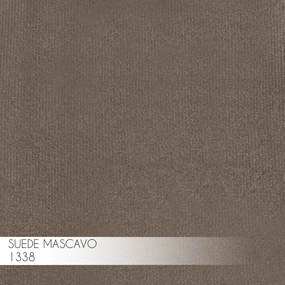 Kit 2 Banqueta Decorativa Kathy Base Preta Suede Cappuccino G41 - Gran Belo