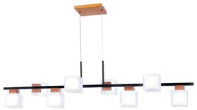 Pendente Retangular Vidro Quadrado 120X28X26Cm Metal E Cubo 08Xg9 | Ol... (ROSÊ FOSCO / COBRE BRILHO, CLEAR (TRANSPARENTE))