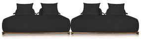 Kit 2 Sofás 3 Lugares Decoração Lazer Sala Ibiza SPZ 180cm Bouclé - ADJ Decor