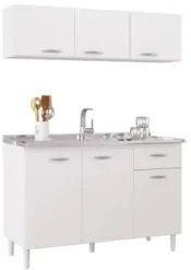 Armário de Cozinha CP01 Com Pia Inox Classic Z46 Branco - Mpozenato