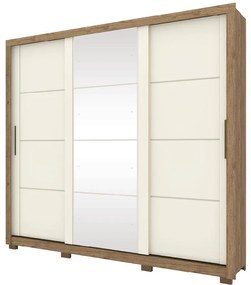 Guarda Roupa Roupeiro Casal 3 Portas 4 Gavetas e Espelho