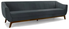 Sofá 3 Lugares Boomer 210cm PU Sintético Cinza G15 - Gran Belo